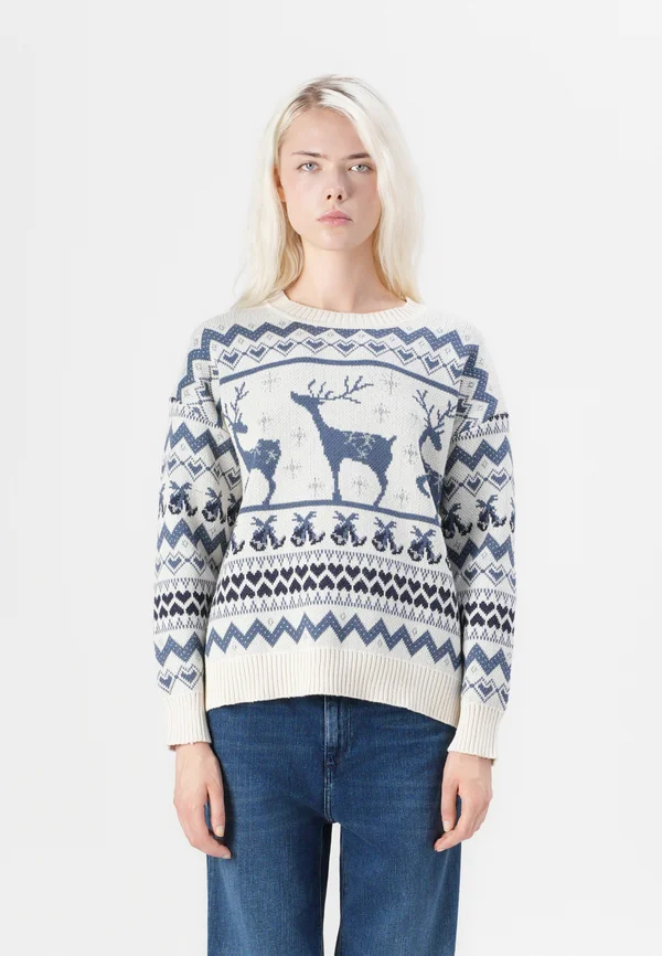 ONLXMAS O NECK  - Strickpullover - birch