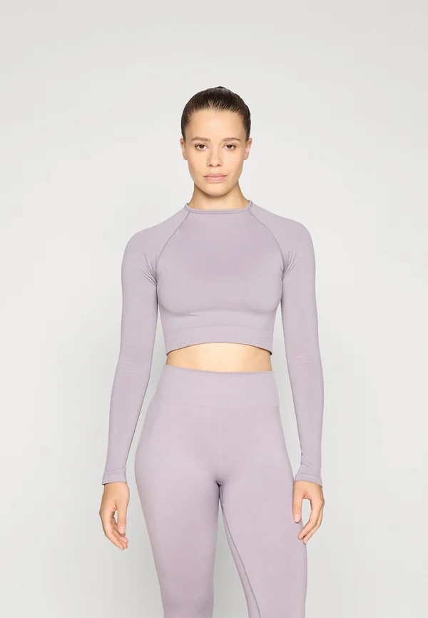 ONPJIJI SEAM TOP - Langarmshirt - gray ridge