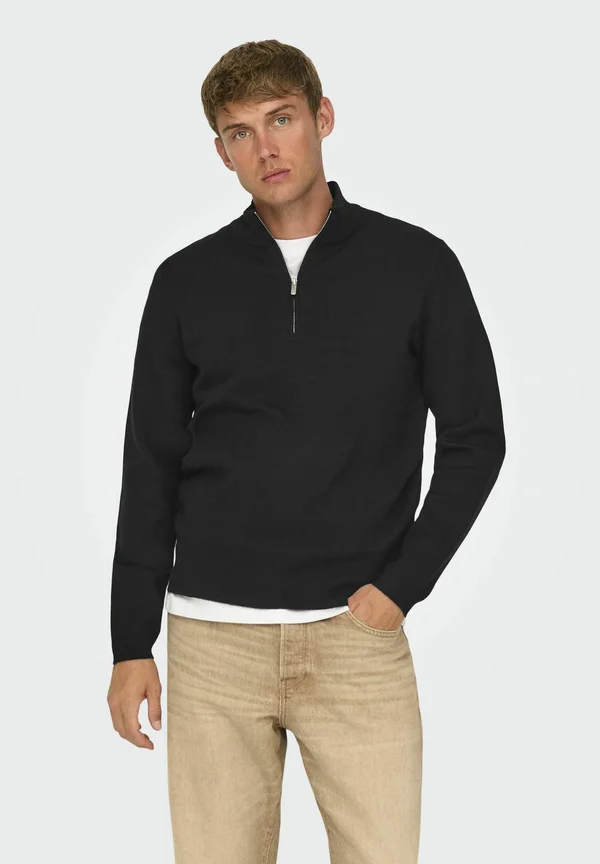 ONSCOOPER  - Strickpullover - black