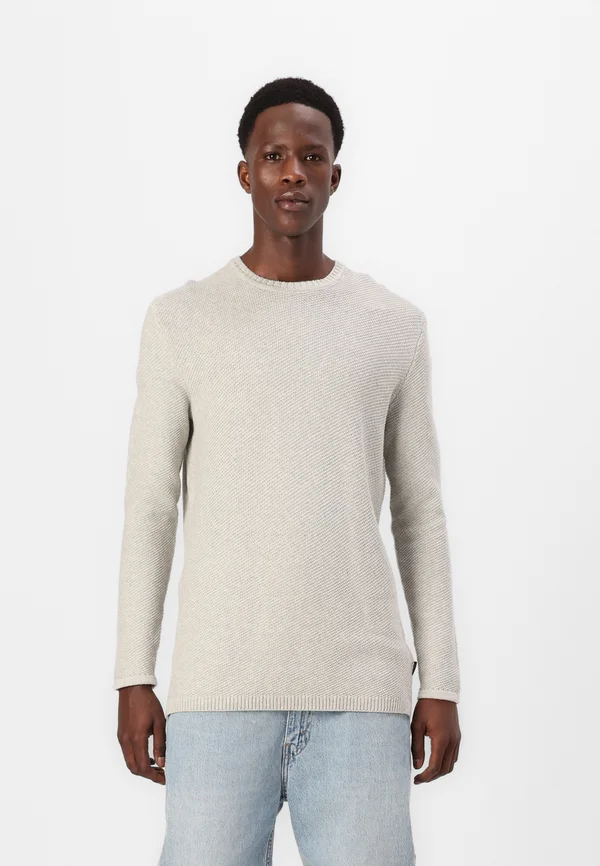 ONSDAN STRUCTURE CREW - Strickpullover - light grey melange