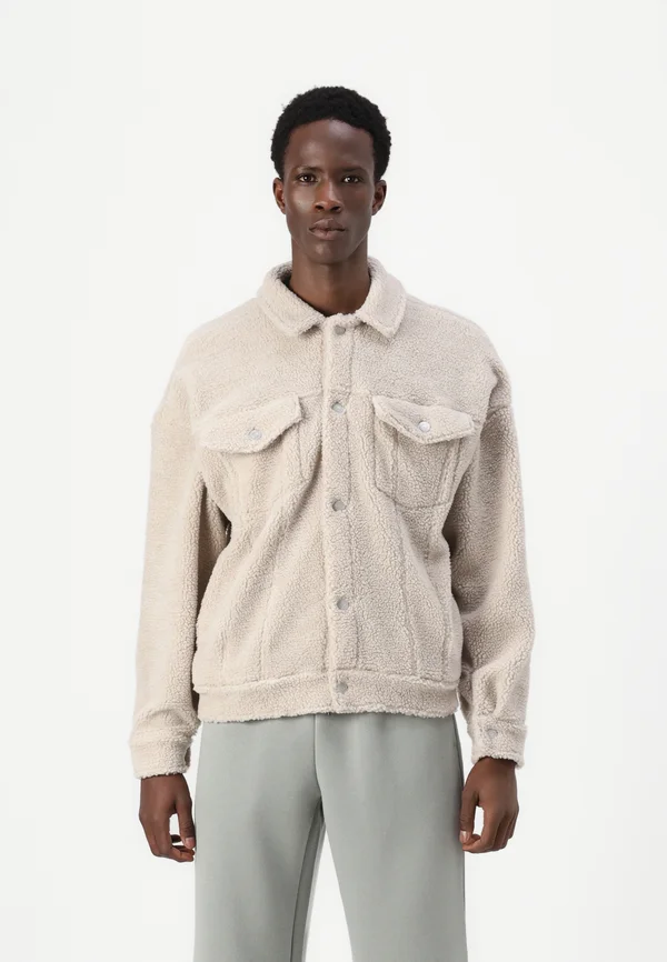 ONSDEACON OVERSHIRT - Fleecejacke - silver lining