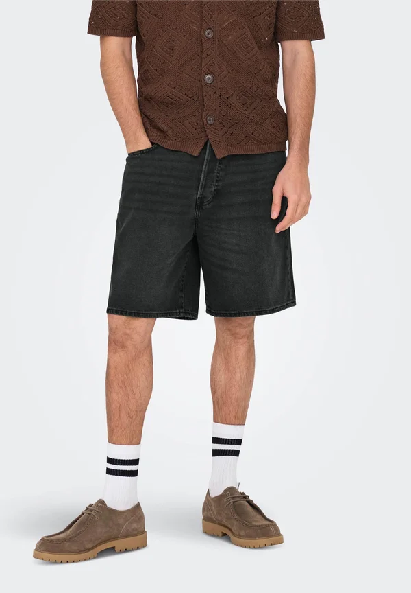 ONSFADE LOOSE  - Jeans Shorts - washed black