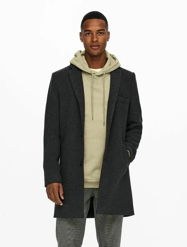 ONSJAYLON COAT - Klassischer Mantel - dark grey melange
