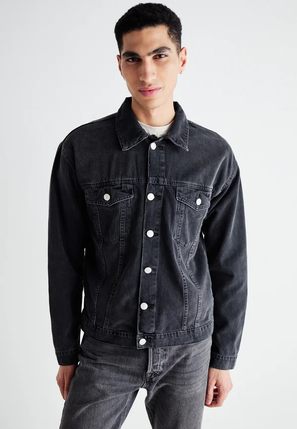 ONSJUST BOX JACKET - Jeansjacke - medium grey denim