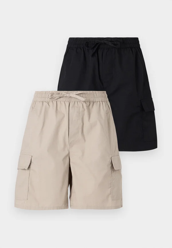 ONSKAL 2 PACK - Shorts - black/string