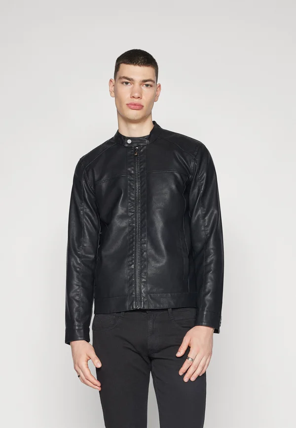 ONSMIKE RACER JACKET - Kunstlederjacke - black