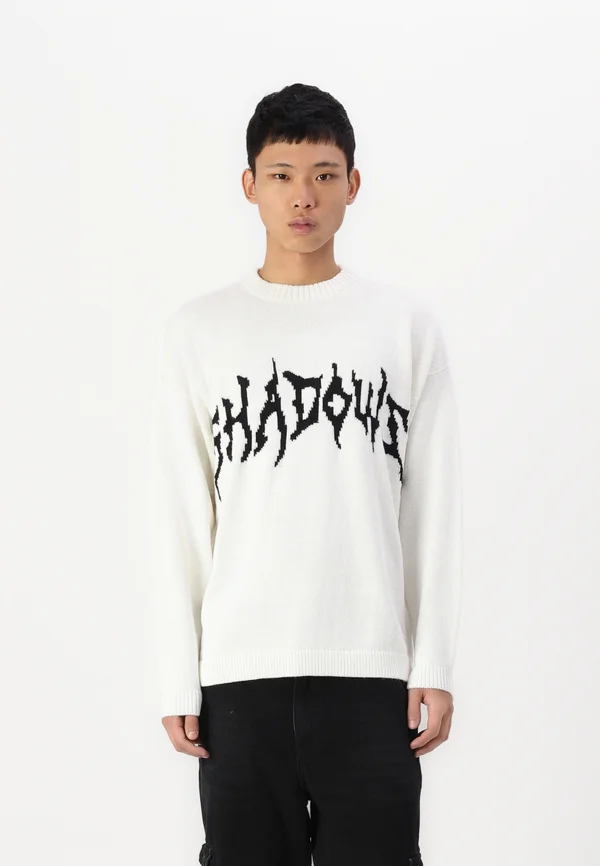ONSRANDY LIFE CREW - Strickpullover - cloud dancer/black