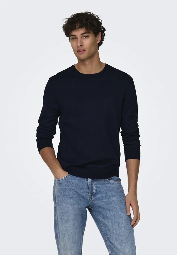 ONSWYLER LIFE LS CREW NOOS - Strickpullover - black