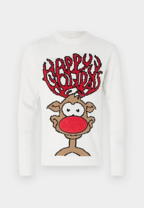 ONSXMAS APLICATION CREW UNISEX - Strickpullover - cloud dancer