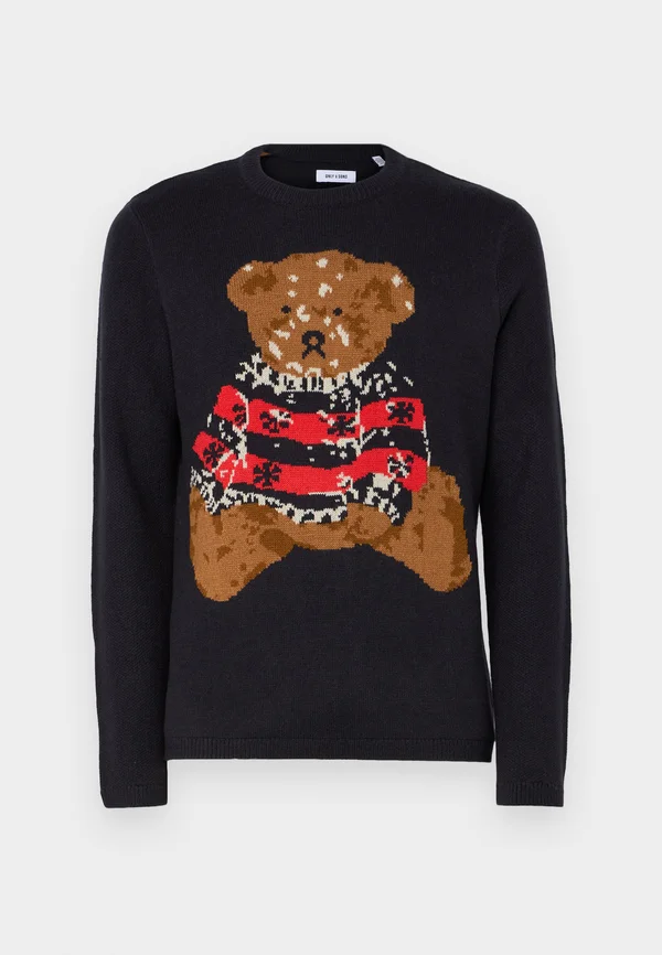 ONSXMAS CREW UNISEX - Strickpullover - dark navy