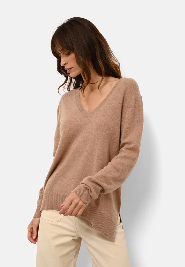 OPAL - Strickpullover - mottled camel