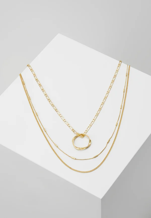 OPEN CIRCLE CHAIN 3 PACK - Halskette - pale gold-coloured