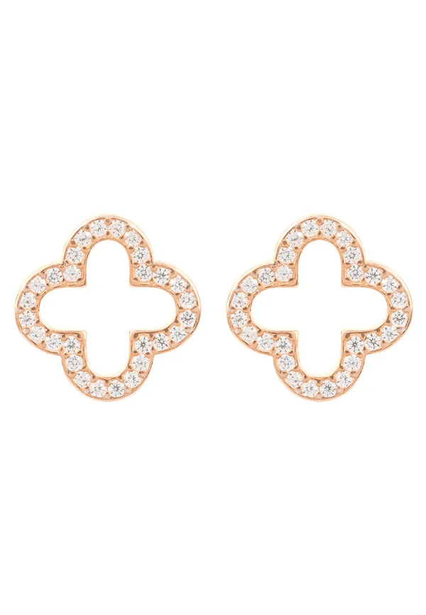 OPEN CLOVER EARRINGS - Ohrringe - pink