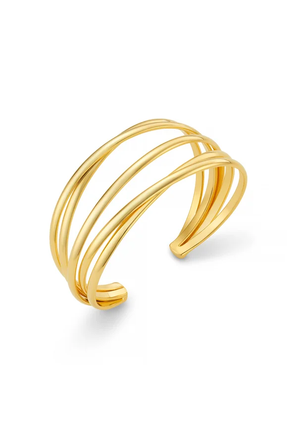 OPEN INTERLOCKING CUFF - Armband - gold-coloured