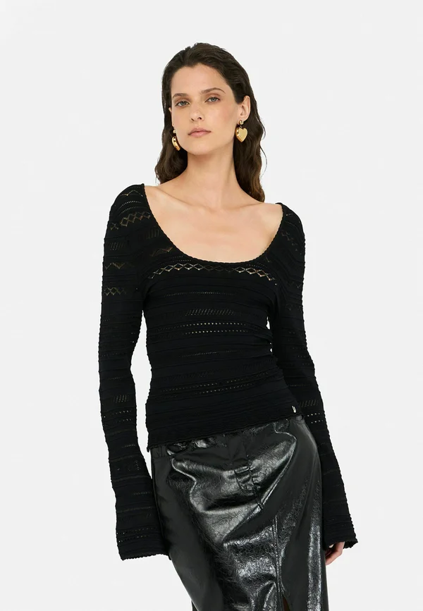 OPENWORK  - Strickpullover - black