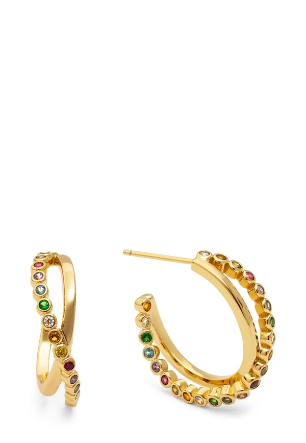 ORBIT CROSS - Ohrringe - gold-coloured