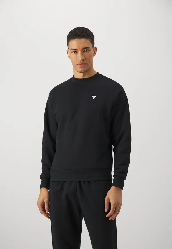ORGANIC FITTED CREWNECK - Sweatshirt - black