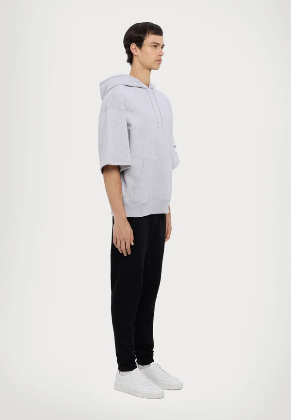 ORGANIC SHORT SLEEVE UNISEX - Kapuzenpullover - heather grey