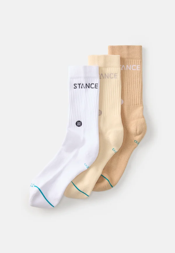 ORIGIN 3 PACK CREW UNISEX - Socken - cream/beige/light brown