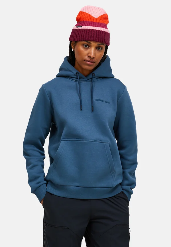 ORIGINAL SMALL LOGO - Kapuzenpullover - taubenblau