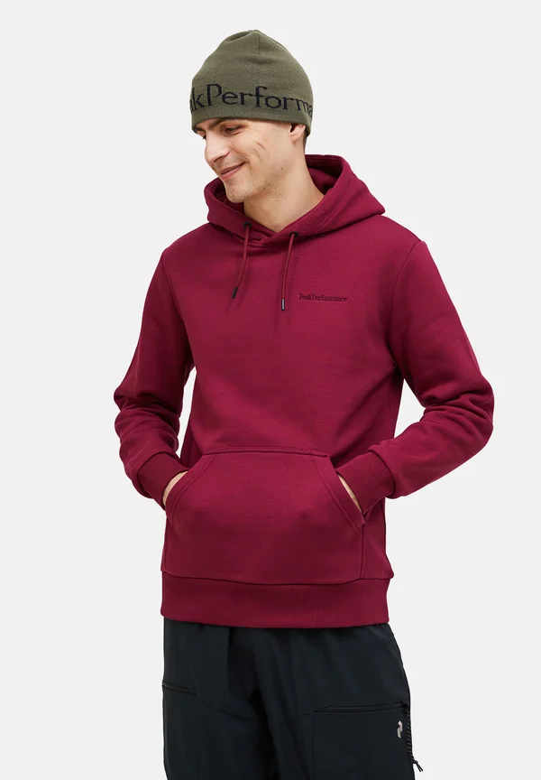 ORIGINAL SMALL LOGO - Kapuzenpullover - weinrot
