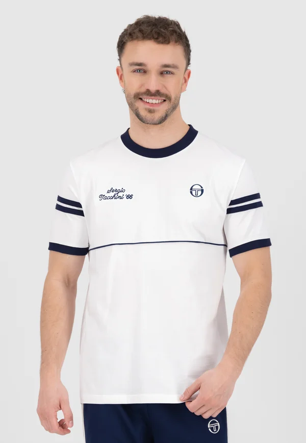 ORION DAVIS - T-Shirt print - white maritime blue