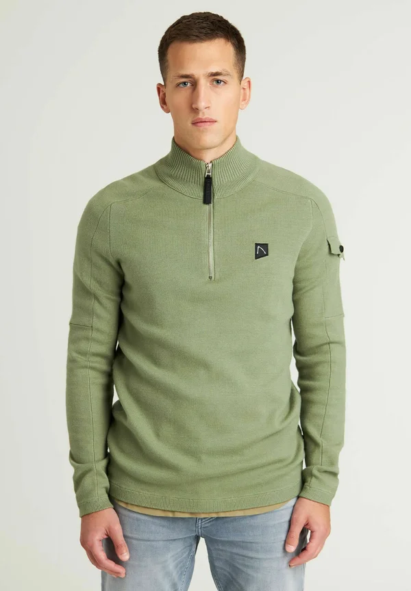 OSCAR HALF ZIP - Strickpullover - green