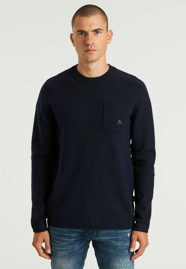 OSCAR ROUND - Strickpullover - dark blue