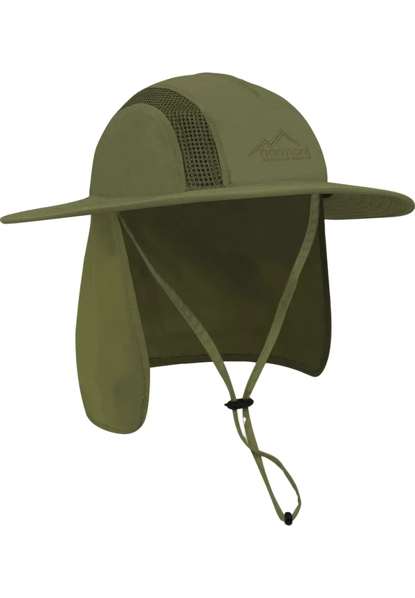 OUTDOOR BUSCHHUT MIT NACKENSCHUTZ   - Hut - oliv
