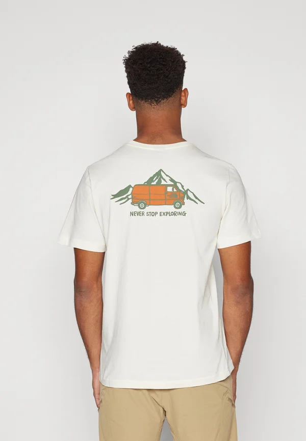 OUTDOOR GRAPHIC TEE - T-Shirt print - white dune