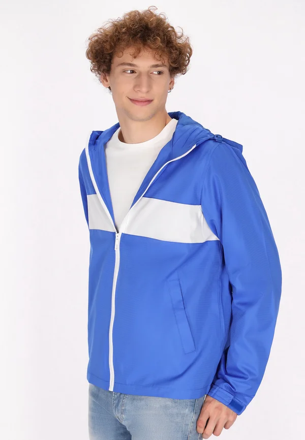 Outdoorjacke - königsblau weiss