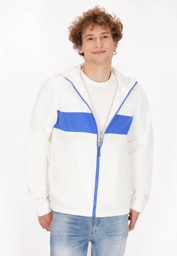 Outdoorjacke - weiss königsblau
