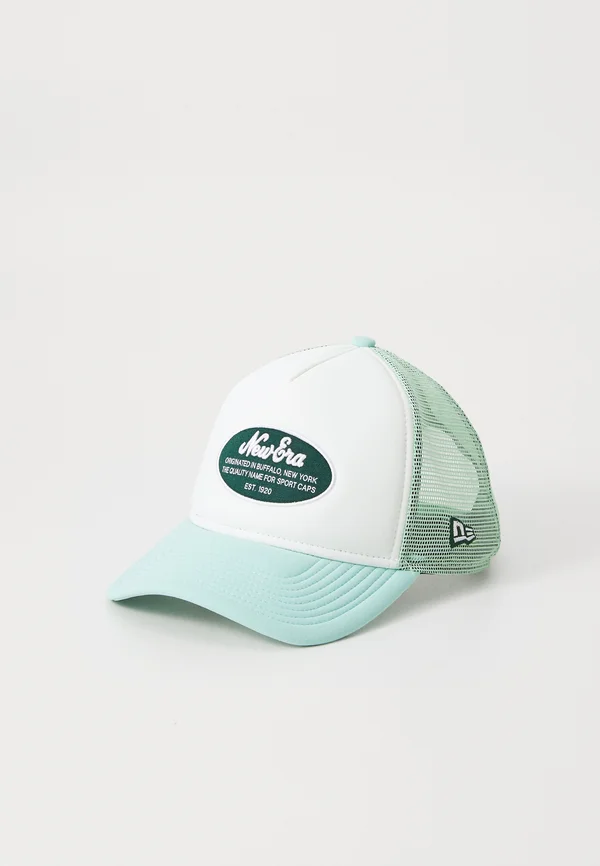 OVAL FOAM PATCH TRUCKER UNISEX - Cap - petrol/white