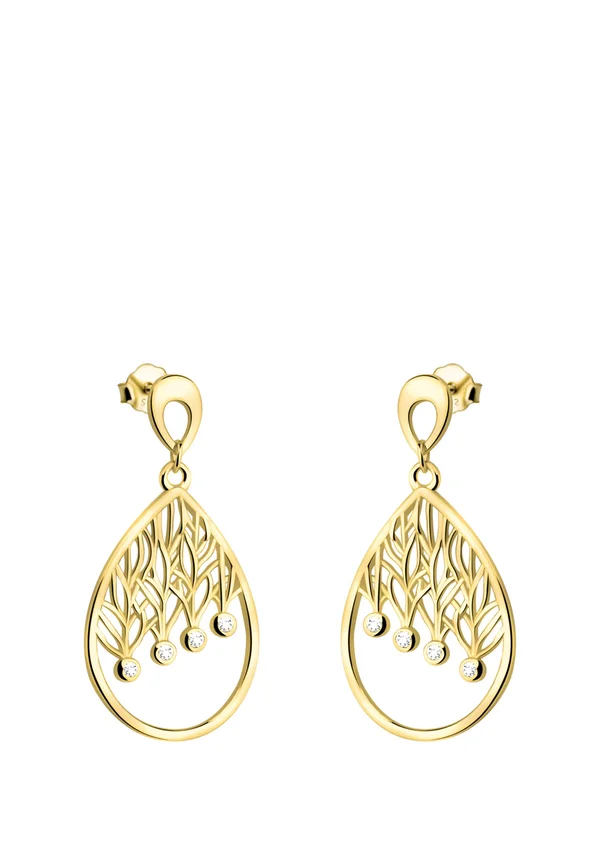 OVAL LEAF - Ohrringe - gold coloured