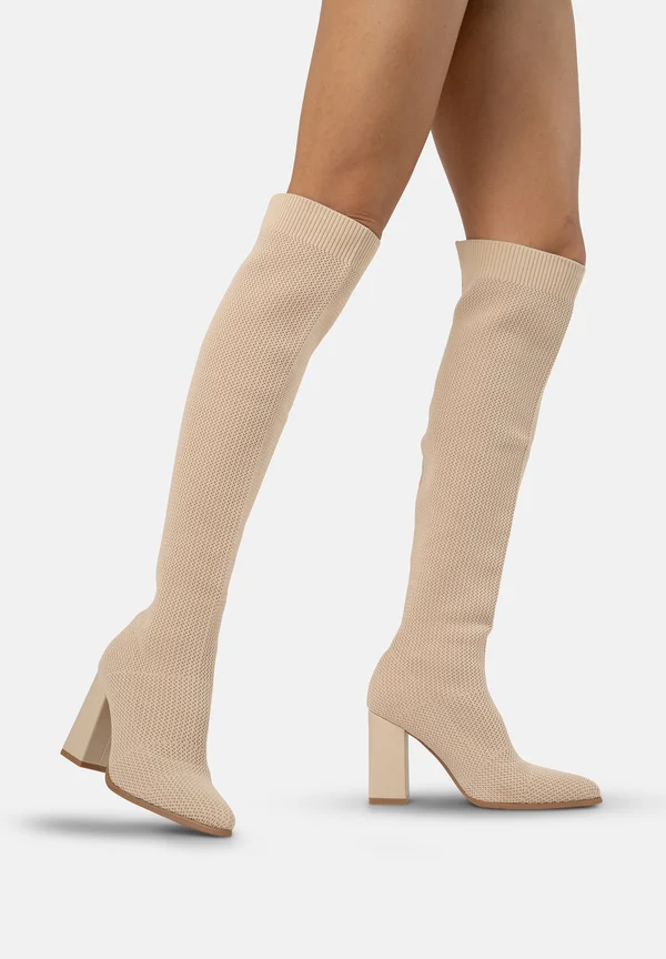 Overknees - beige