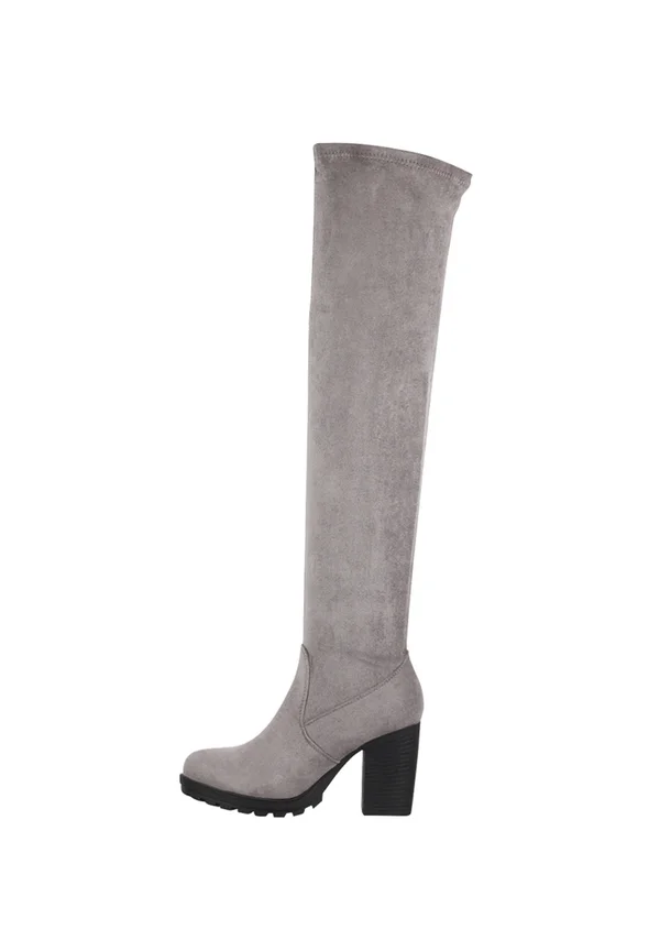 Overknees - grau