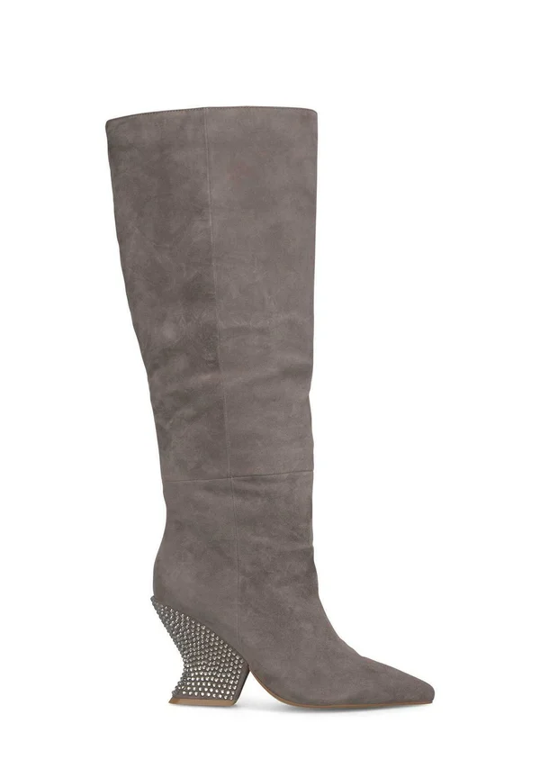 Overknees - gris oscuro jaspeado