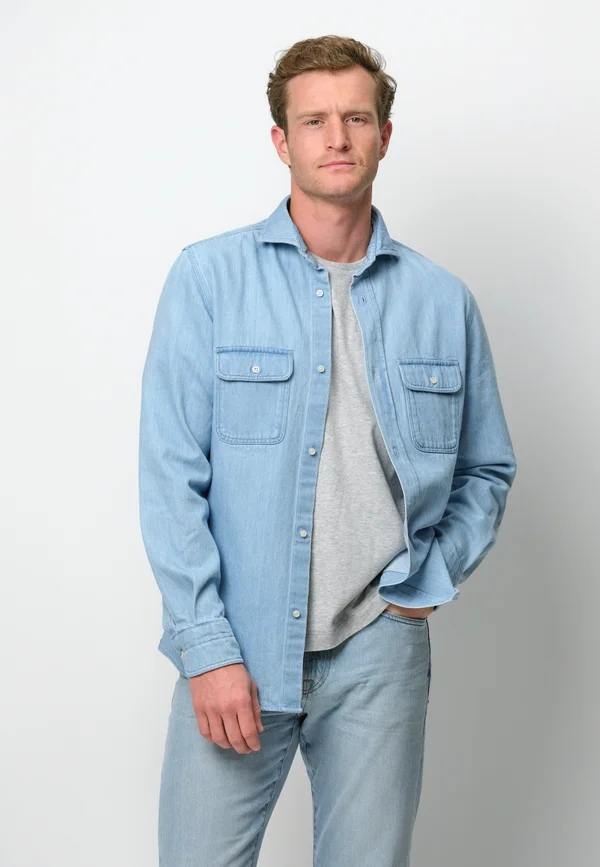 OVERSHIRT - Jeansjacke - blue
