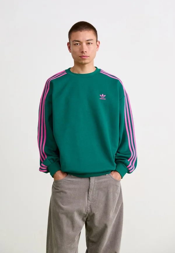 OVERSIZE CREW - Sweatshirt - collegiate green/semi lucid fuchsia