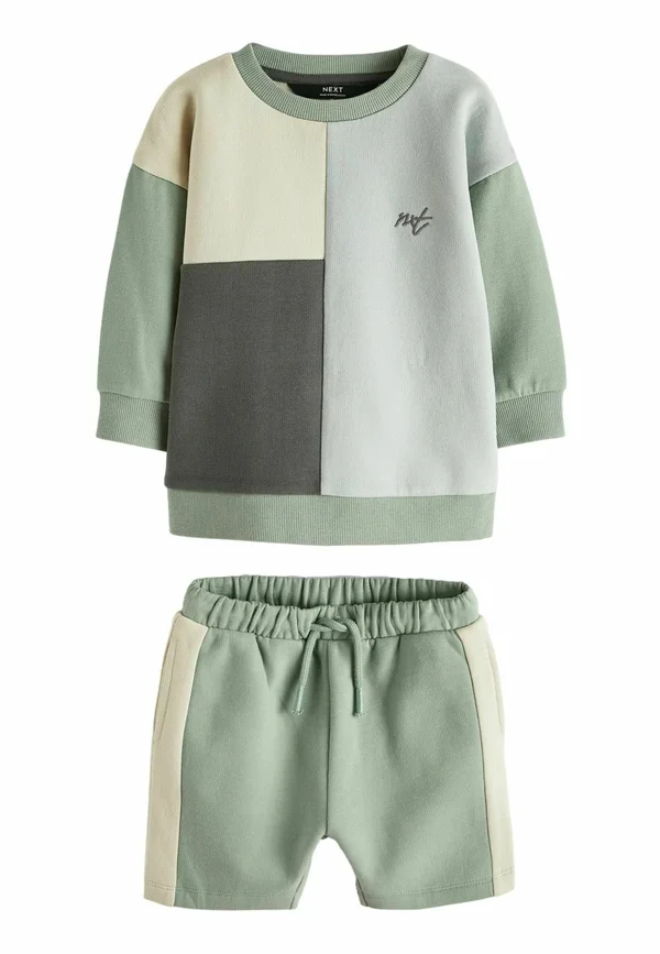 OVERSIZED COLOURBLOCK  SET  - REGULAR FIT - Sweatshirt - mineral blue mint green