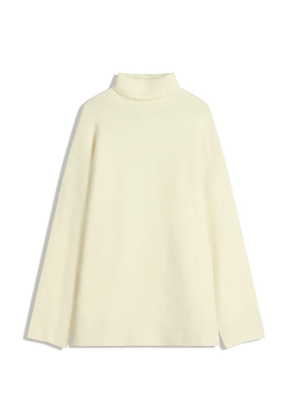 OVERSIZED HIGH-NECK - Strickpullover - beige