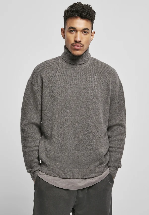OVERSIZED ROLL NECK SWEATER - Strickpullover - asphalt