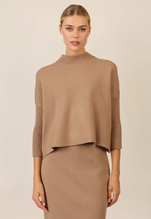 OVERSIZED  - Strickpullover - camel