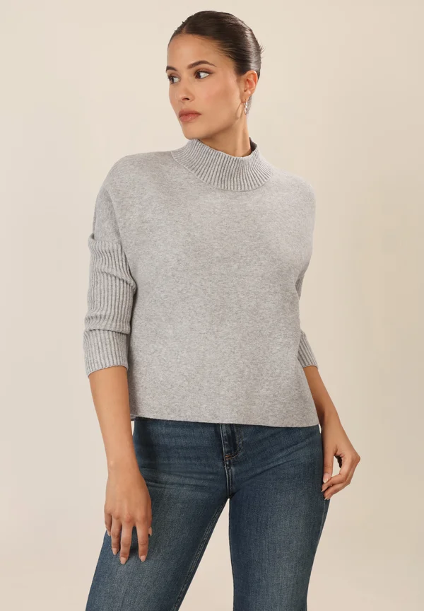 OVERSIZED  - Strickpullover - graumeliert