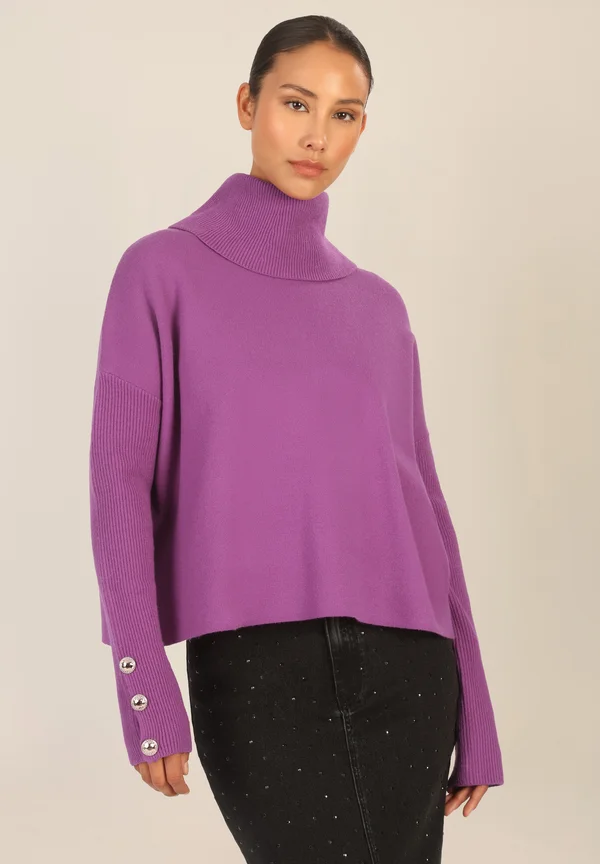 OVERSIZED - Strickpullover - lila