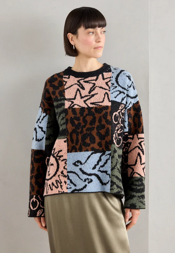 OVERSIZED - Strickpullover - multicolor