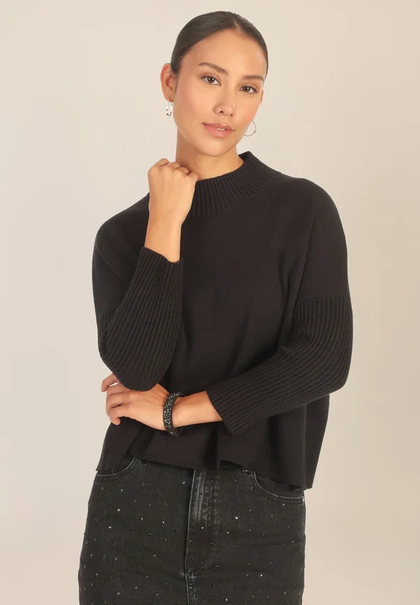 OVERSIZED  - Strickpullover - schwarz