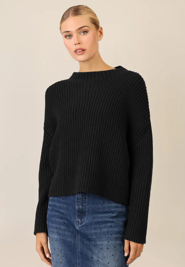 OVERSIZED - Strickpullover - schwarz