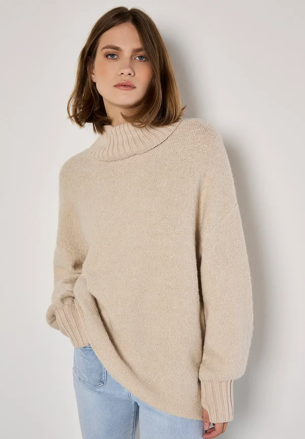 OVERSIZED - Strickpullover - stone