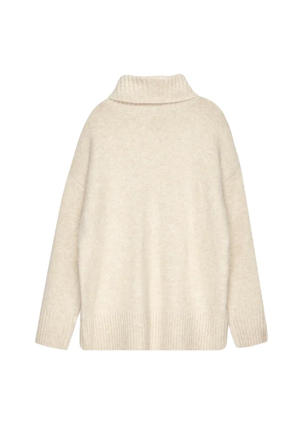 OVERSIZED TURTLE NECK - Strickpullover - offwhite